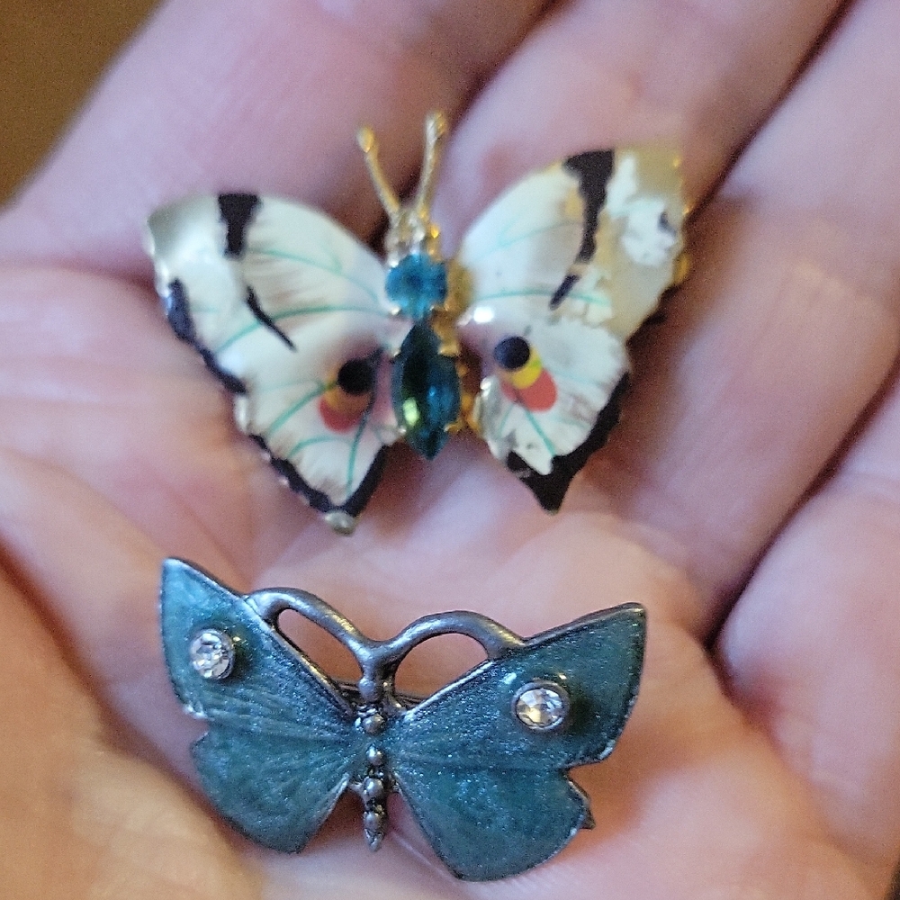 Beyond Vintage  Butterfly Brooches